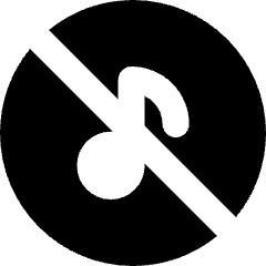 Music Note Circle Off Icon from Micro Solid Set