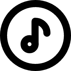 Music Note Circle Icon from Micro Line Set