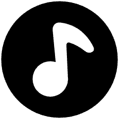 Music Note Circle Icon from Plump Solid Set