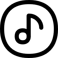 Music Note Circle Icon from Flex Line Set