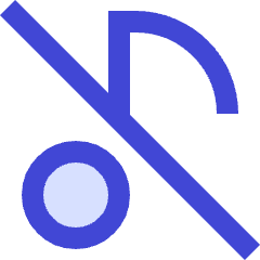 Music Note Off 1 Icon from Sharp Duo Set