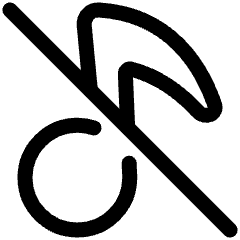 Music Note Off 1 Icon from Plump Line Set