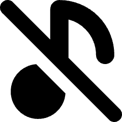 Music Note Off 1 Icon from Micro Solid Set