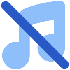 Music Note Off 2 Icon from Plump Flat Set