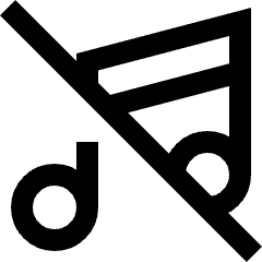 Music Note Off 2 Icon from Sharp Line Set