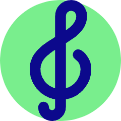 Music Note Trebble Clef Icon from Core Pop Set