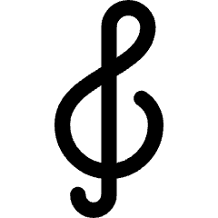Music Note Trebble Clef Icon from Core Line Set