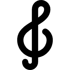 Music Note Trebble Clef Icon from Core Remix Set