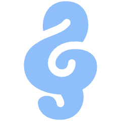 Music Note Trebble Clef Icon from Plump Flat Set