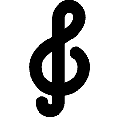Music Note Trebble Clef Icon from Core Solid Set