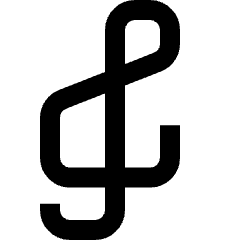 Music Note Trebble Clef Icon from Sharp Line Set
