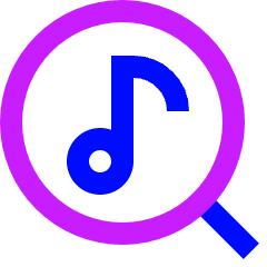 Music Search Icon from Sharp Neon Set