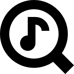 Music Search Icon from Sharp Solid Set
