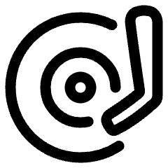 Record Player Icon from Plump Line Set