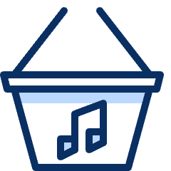 Music Basket Icon from Cyber Duotone Set