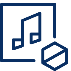 Music Block Icon from Cyber Line Set