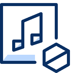 Music Block Icon from Cyber Duotone Set