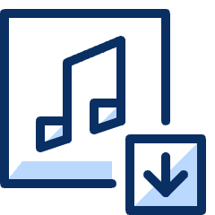 Music Download Icon from Cyber Duotone Set
