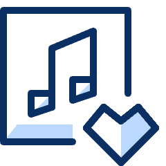 Music Favorite Heart Icon from Cyber Duotone Set