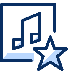 Music Favorite Star Icon from Cyber Duotone Set