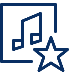 Music Favorite Star Icon from Cyber Line Set