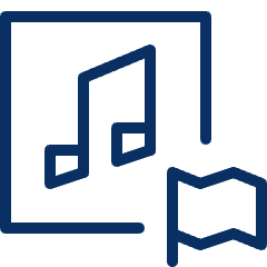 Music Flag Icon from Cyber Line Set