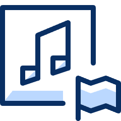 Music Flag Icon from Cyber Duotone Set