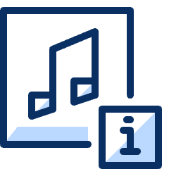 Music Info Icon from Cyber Duotone Set