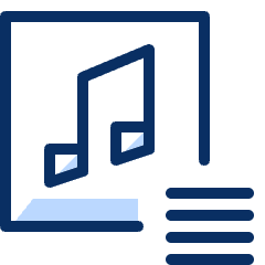 Music List 1 Icon from Cyber Duotone Set