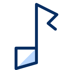 Music Note 2 Icon from Cyber Duotone Set