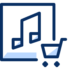 Music Pushcart Icon from Cyber Duotone Set