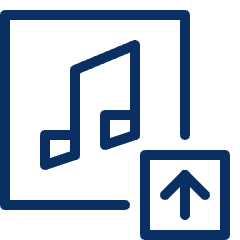 Music Upload Icon from Cyber Line Set