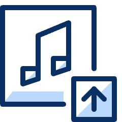 Music Upload Icon from Cyber Duotone Set