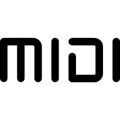 MIDI Logo Icon from Ultimate Regular Set
