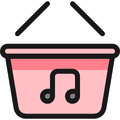 Music Basket Buy Icon from Ultimate Colors Set