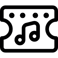 Music Concert Ticket Icon from Ultimate Regular Set