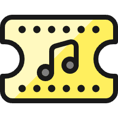 Music Concert Ticket Icon from Ultimate Colors Set