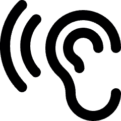 Music Ear Icon from Ultimate Bold Set