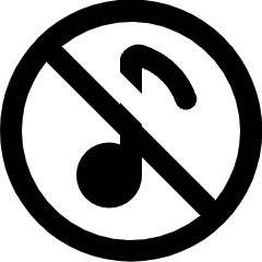 Music Off 1 Icon from Ultimate Bold Set