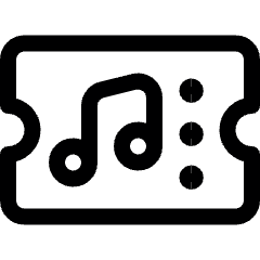 Music Ticket Icon from Ultimate Regular Set