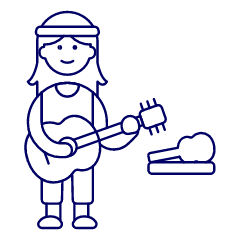Guitarist Street 1 Illustration from UX Line Set