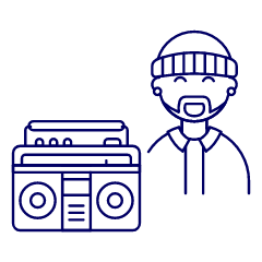 Hiphop Artist 1 Illustration from UX Line Set