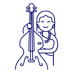 Musicians Orchestra 2 Illustration from UX Line Set