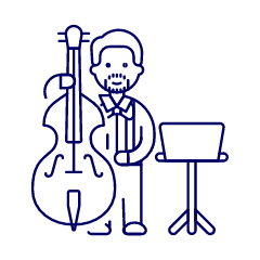 Musicians Orchestra Full 1 Illustration from UX Line Set