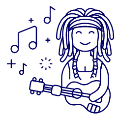Reggae Ukulele 1 Illustration from UX Line Set
