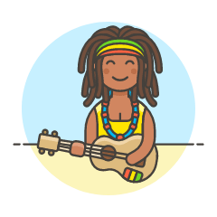 Reggae Ukulele 1 Illustration from UX Colors Set