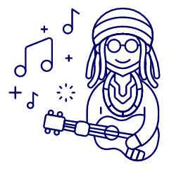 Reggae Ukulele 3 Illustration from UX Line Set