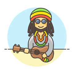 Reggae Ukulele 4 Illustration from UX Colors Set
