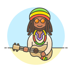 Reggae Ukulele 5 Illustration from UX Colors Set