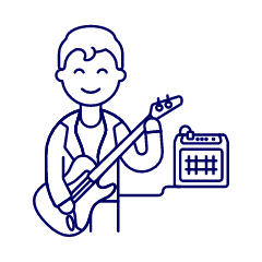 Singer Guitar 1 Illustration from UX Line Set